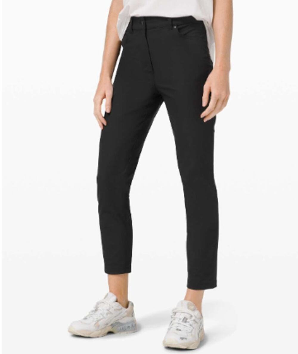 Lululemon City Sleek 5-Pocket High-Rise 7/8 Pant Women's 10 Black Warpstreme